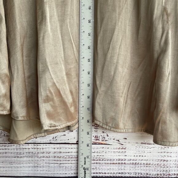 Madewell Darted Button-Up Shirt in Satin Matchstick Size 20W Holiday Career - Picture 9 of 13